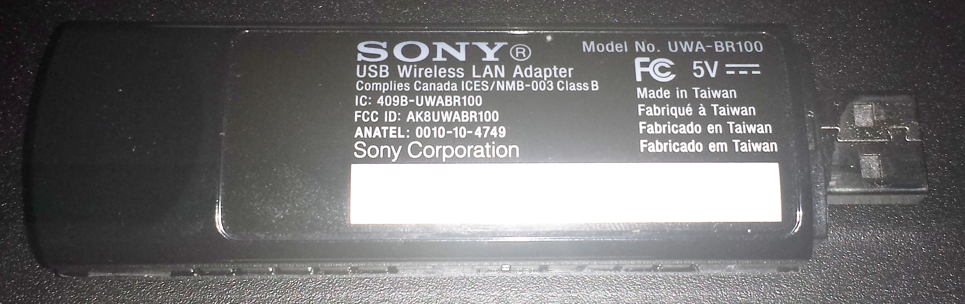 Driver Sony Usb Wireless Lan Adapter Uwa Br100